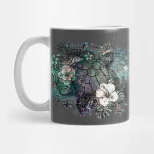 Sea Turtle Floral 3 Mug